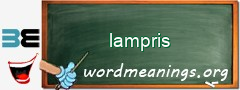 WordMeaning blackboard for lampris